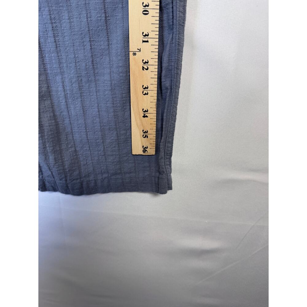 Very J Crinkle Gauze Drawstring Wide Leg Pants Medium Blue Cotton Blend Pockets - Picture 9 of 9